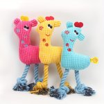 1PC Deer Design Pet Grinding Teeth Squeaky Plush Toy Chew Toy For Dog Interactive Supply
