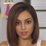 Woven Wigs Elegant Straight Bob Wig For Women - High Temperature Fiber Buckle Net Cap Natural Looking Middle Part Heat Resistant