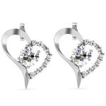 DESTINY Heart Earrings With Swarovski Crystals