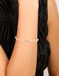 Goldair Gold Rectangle & Circle Cubic Zirconia Tennis Bracelet