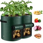 2PCS Potato Grow Bags Planting Growing Bag With Flap And Handles Plant Container Planter Pot For Potato Flowers Mushroom Tomato