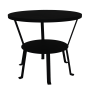 Suburban Side Table - Black Gloss Ferro Tex