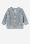 Cotton On Connie Drop Shoulder Cardigan - Dusty Blue Multi Yarn