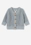 Cotton On Connie Drop Shoulder Cardigan - Dusty Blue Multi Yarn