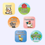 Farm Animals Merit Labels - Afrikaans