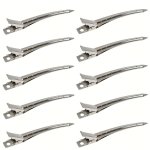 10 Pcs Hair Salon Hair Clips Metal Duckbill Crocodile Curling Hair Styling Clips Barber Shop Hair Positioning Clips Suitable For