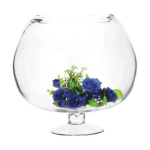 Footed Cognac Vase 28CM H X 19CM W