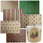 Craft 6PCS Merry Christmas Gift Wrap With 4PCS Holiday Adhesive Tape Rolls