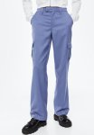 Straight Cargo Trousers - Pigeon Blue
