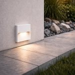Intake Square 8W LED Wall Downlight IP54 Outdoor Step Light - Black
