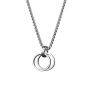 Hip Hop Double Ring Pendant Necklace
