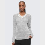 Polo Wmn Addison L S Sweater Silv Grey