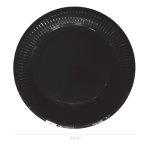 Large Black Party Plates Pack Of 20