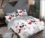 Smte 5 Piece Quilt Set Butterfly Bedspread Set With Keychain