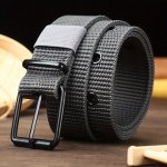1PC Nylon Canvas Belt For Men Tactical Work Prong Buckle Belt