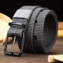 1pc Nylon Canvas Belt For Men Tactical Work Prong Buckle Belt