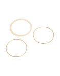 Goldair Gold Simple Acrylic Bracelets 3-PACK