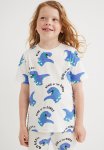 Cotton T-Shirt - Natural White dinosaurs