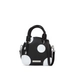Ikon Pebble Top Handle Bag -variable Black And White Polka Dot