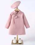 Pink Melton Coat And Bourree
