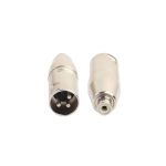 Xlr Male - Rca Female Silver Chassis Adaptor- X2