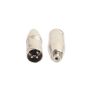Xlr Female - Rca Male Silver Chassis Adaptor - Pair