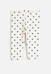 Brushed-inside Leggings - White Spotted