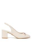 Valeria Bit Trim Slingback Block Heel - 41 Nude