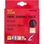 Tork Craft 5PC 115MM 60GRIT Fibre Disc ABR51060
