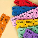 100 Blue Raffle Tickets With Perforations And Consecutive Numbers - Perfect For Events Carnivals Door Prizes And Drinks - Art An