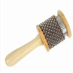 Wooden Cabasa Hand Shaker Pop Percussion Instrument With Stainless Steel Breads Latin Percussion Instrument 5IN