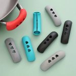 2PCS Silicone Pot Handle Covers Set - Black Heat Resistant Anti-scalding Non-slip Grip For Kitchen Cookware Kitchen Utensils Kit
