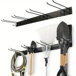 Garage Storage Organization Garden Tool Organizer Wall Mount Tool Storage Rack For Shovel & Rake Hangers Garage Hooks Heavy Duty