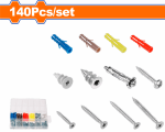 Screw & Wall Plug Acc Set 5-8MM 140PC
