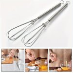 Stainless Steel MINI Balloon Whisk - Manual Egg Beater & Mixer For Baking Perfect For Milk Cream Butter - Essential Kitchen Gadg