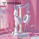 Onikuma X10 Cat Ears Headset Wired Light-emitting Subwoofer Computer Game Gaming Chicken Headset