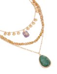 Goldair Gold Celestial Beaded Chain Layered Necklace