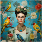 Scatter Cushion Or Cushion Cover Frida Blue Yellow