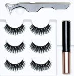 Magnetic Eyelashes 3 Pair And 1 X Magnetic Eyeliner 8 Ml And 1 X Tweezers