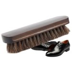 Oupa Koen Shoe Polish Brush - Brown L Horse Hair Bristles