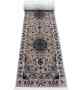 Bk Carpets - Persian Inspired Runner Rug - Classic Beige & White Kashan Design - 80CM X 5M