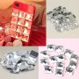 100PCS Crystal Clear Glass Square Rhinestones 3-10MM - Diy Jewelry Making Supplies For Bags Cell Phones Shoes & Clothing