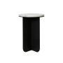 Marble Fold Table - Tall / Matte White