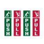 4 Pieces Pull/push Sticker Sign Kits Vertical Decal Self-adhesive