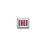 Composable Classic Link In Silver And Red Stones