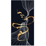 Abstract Black And Gold Wall Art Canvas Print 400 X 900 2