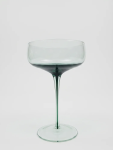 Elegant Green Tinted Coupe Glass 16CM - None None