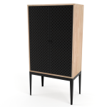 Holly Drinks Cabinet Steel Doors - Pine In Chestnut Finish