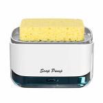 Kitchen Dish Soap Dispenser With Sponge Holder 2-IN-1 Countertop Soap Pump Dispenser For Kitchen Sink Dishwashing Soap Dispenser