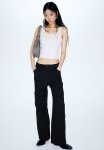 Twill Cargo Trousers - Black